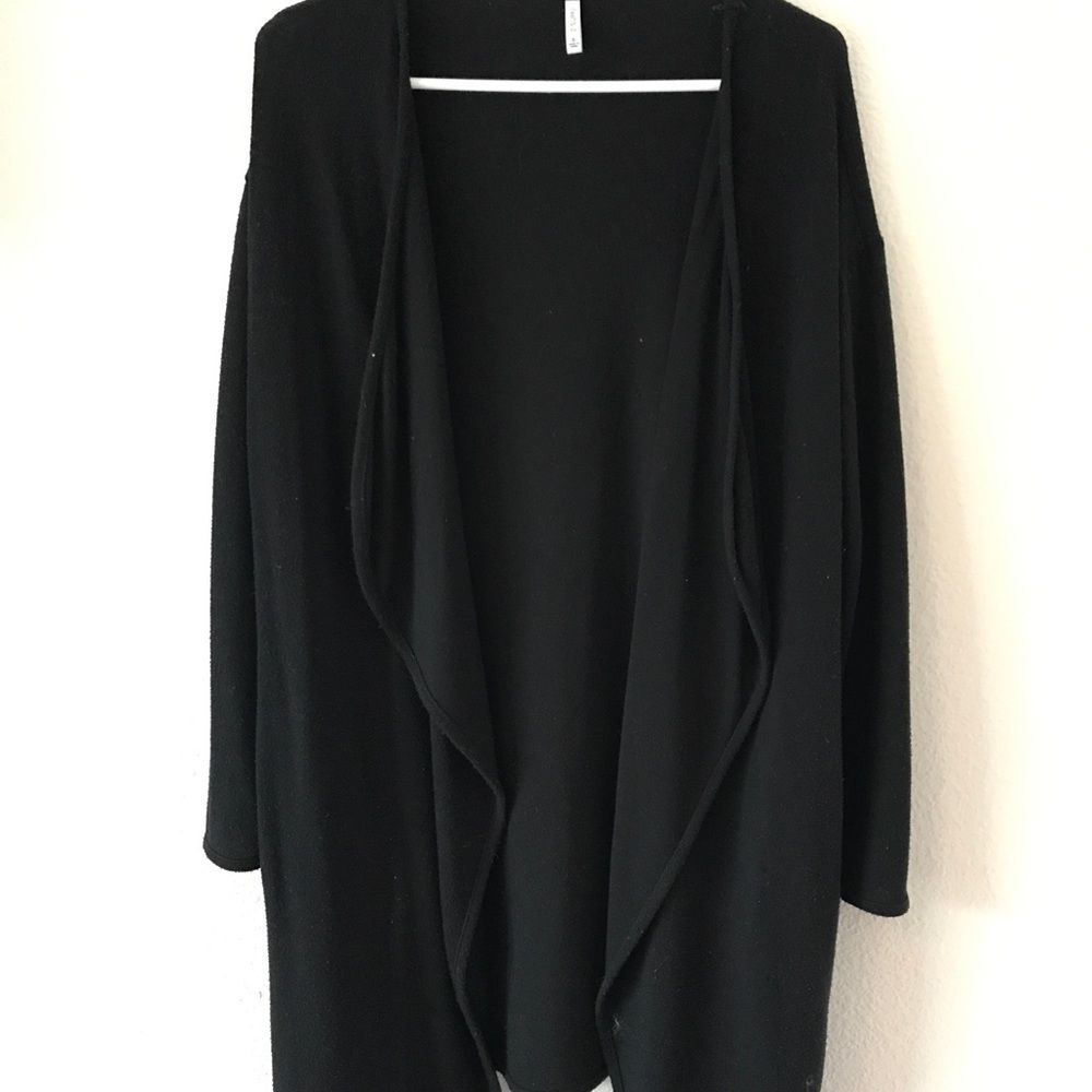 Z supply. Long sleeve open front draped sweater